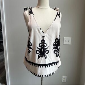 Shein Elegant Black and Ivory Women's Top size 2XL
